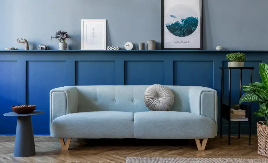 soubassement bleu moderne