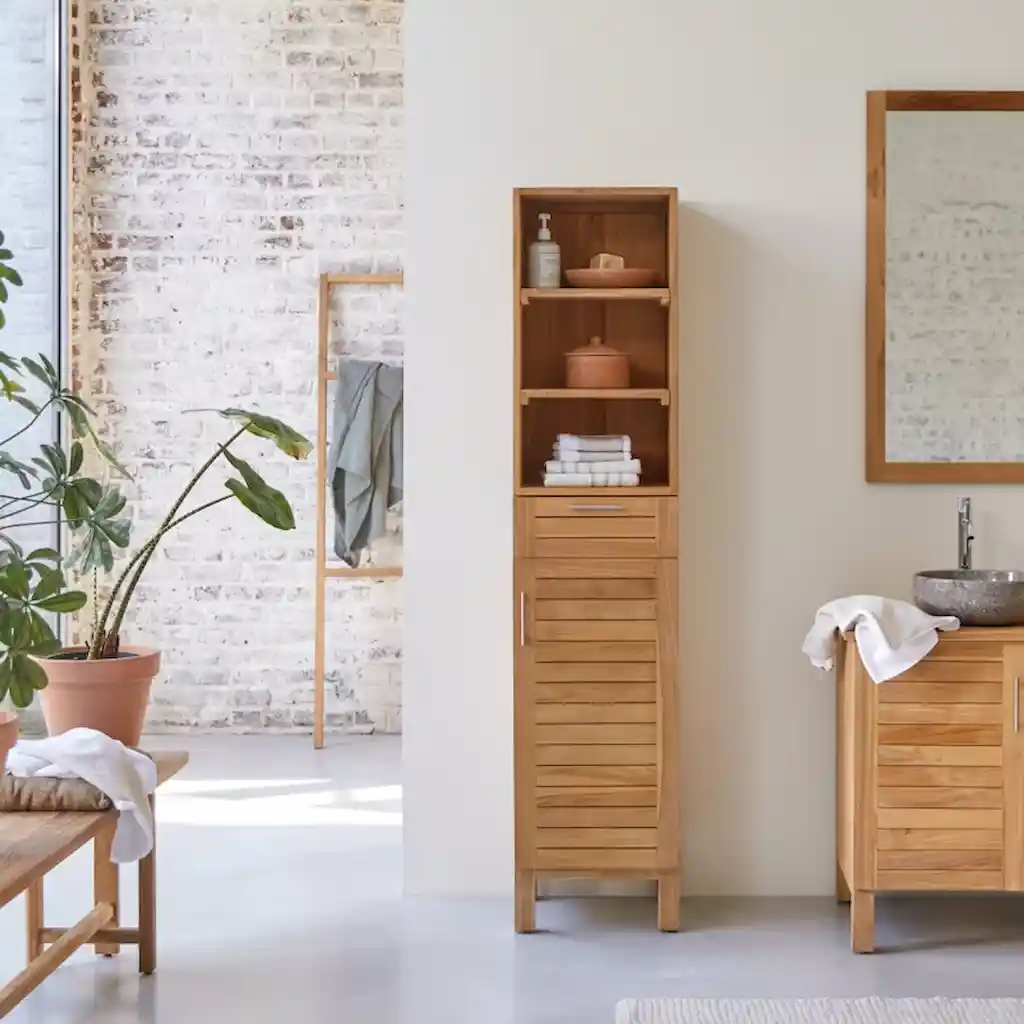 meuble salle de bain bois massif