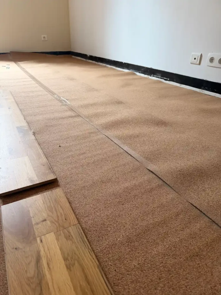 sous couche en liege sous parquet massif